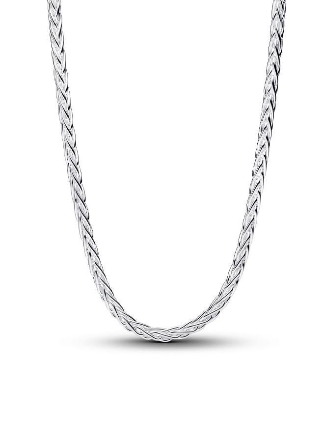 PANDORA Pavé Clasp Foxtail Chain Charm Necklace - Image 1